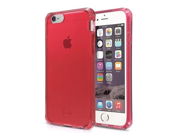 ITSKINS SPECTRUM CLEAR -suojus iPhone 6 Plus / 6s Plus® -puhelimelle. Rød