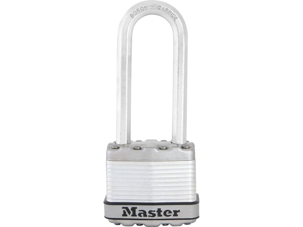 MASTER LOCK M1EURDLJ, Tradisjonell, Nøkkellås, Bruk bare én nøkkel, Garage, Port, Selvoppbevaring, Verktøy boks, Rustfritt stål, Laminert stål, Rus...