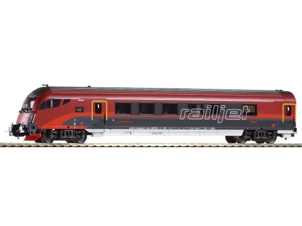 PIKO Railjet Control Car ÖBB VI, H0 (1:87)/TT (1:120), 14 år, Sort, Rød, 1 stykker
