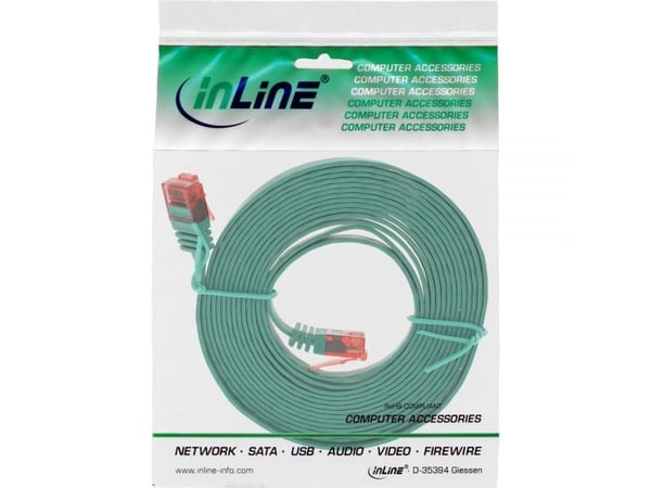 InLine 71600G, 10 m, Cat6, U/UTP (UTP), RJ-45, RJ-45, Grønn