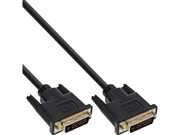 InLine 17772P, 2 m, DVI-D, DVI-D, musta, kultainen, 10,2 Gbit/s.