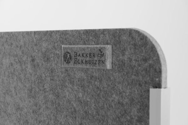 BakkerElkhuizen BE Safety Screen back, Lysegrå, PET-filt, Plast, Grå, 1 stykker, 1200 mm
