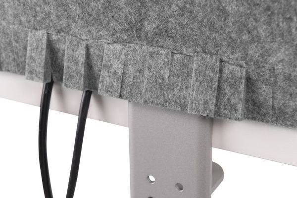 BakkerElkhuizen BE Safety Screen back, Lysegrå, PET-filt, Plast, Grå, 1 stykker, 1200 mm