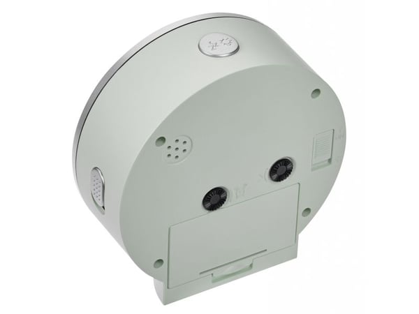 TFA-Dostmann 60.010669, Quartz vekkerklokke, Rund, Mynte, Sølv, Plast, Analog, Batteri