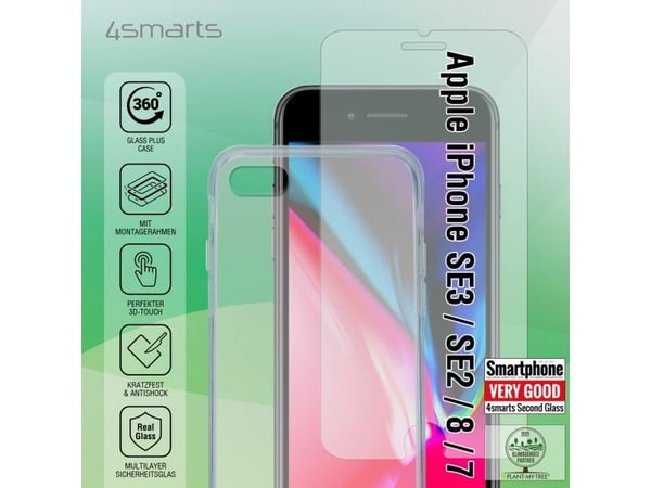 4smarts 456294, Suojus, Apple, iPhone SE3 / SE2 / 8 / 7, 11,9 cm (4.7"), Läpinäkyvä