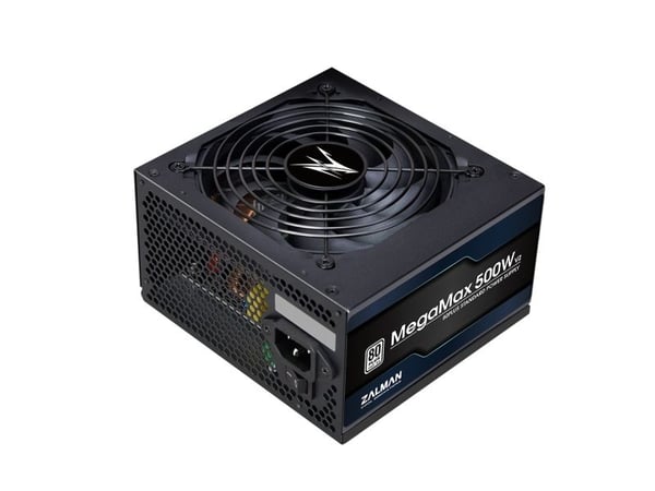 ZALMAN MegaMax ZM500-TXII - Strømforsyning (sisäinen) - ATX12V 2.31 - 80 PLUS - AC 200-240 V - 500 Watt - aktiv PFC - aktiivinen PFC