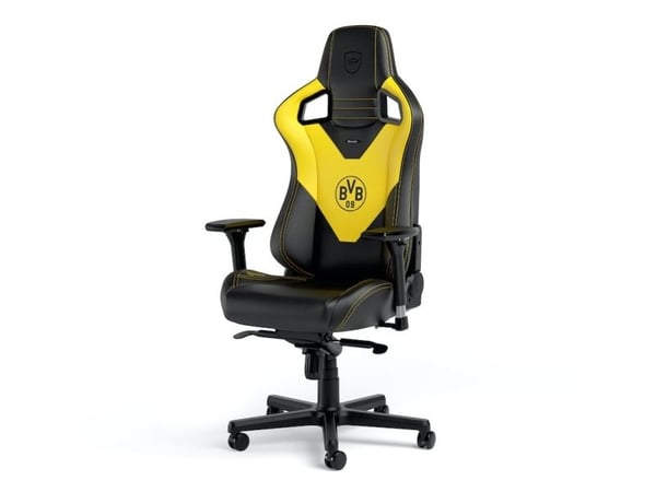 noblechairs EPIC BVB, PC-pelituoli, 120 kg, pehmustettu istuin, Pehmustettu selkänoja, 140 cm, 185 cm