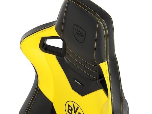 noblechairs EPIC BVB, PC-pelituoli, 120 kg, pehmustettu istuin, Pehmustettu selkänoja, 140 cm, 185 cm