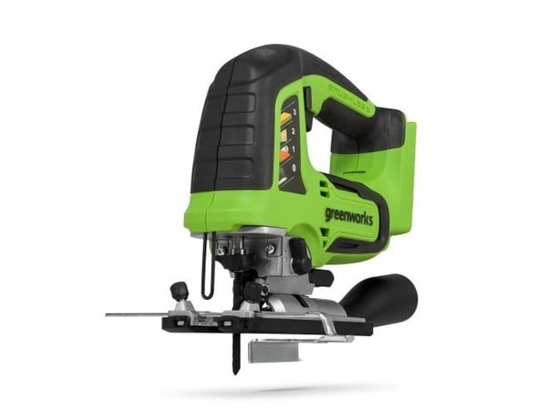Greenworks GD24JS, topphåndtak, svart, grønn, børsteløs, CE, 3000 spm, 10 cm