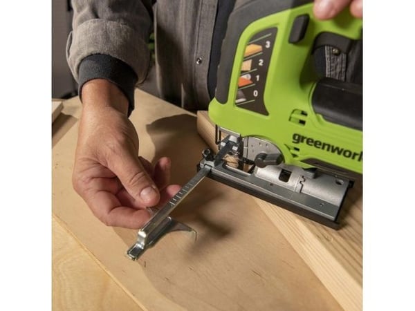 Greenworks GD24JS, topphåndtak, svart, grønn, børsteløs, CE, 3000 spm, 10 cm