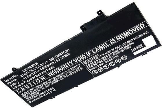 CoreParts - Batteri til bærbar PC - litiumpolymer - 4600 mAh - 53.3 Wh - svart - for Lenovo ThinkPad T480s 20L7