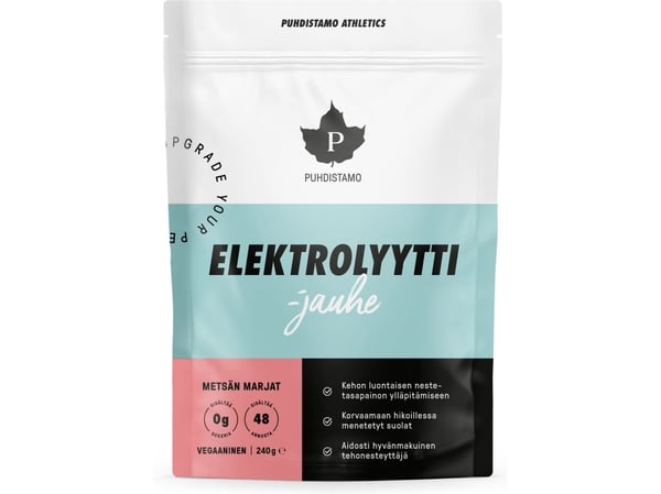 Pudhistamo Athletics Elektrolyttpulver Skogsbær, 240 g