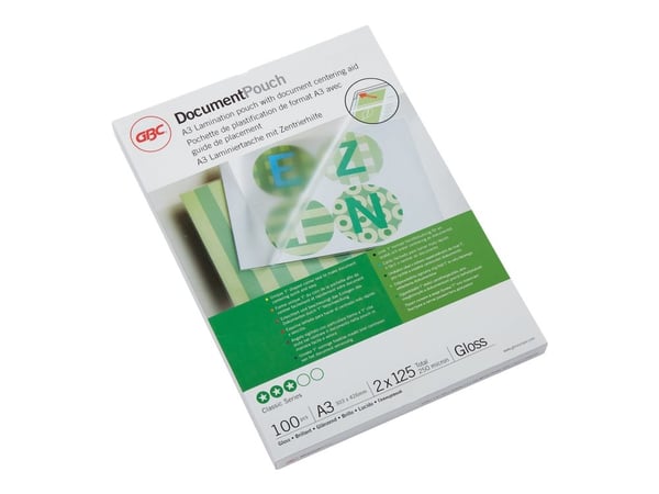 Lamineringslomme GBC A3 125 micron (100 stk.)