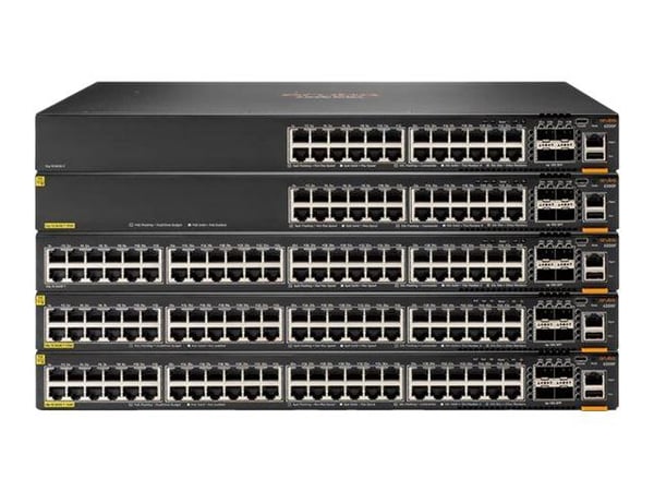 HPE Aruba Networking CX 6200M 36G 12SR5 Class6 PoE 4SFP+ Switch - Switch - Max. Stacking Distance 10 km - L3 - Styrt - 36 x 10/100/1000 (4PPoE) + 1...