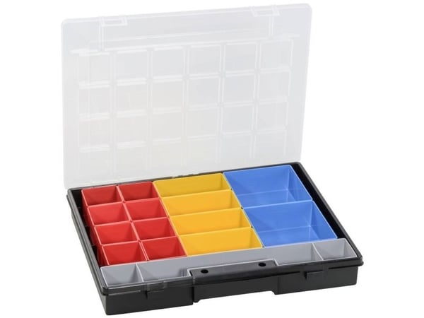 Allit EuroPlus Flex 37-17, svart sortimentskasse (L x B x H) 370 x 295 x 55 mm, antall rom: 17, transparent lokk, 1 stk