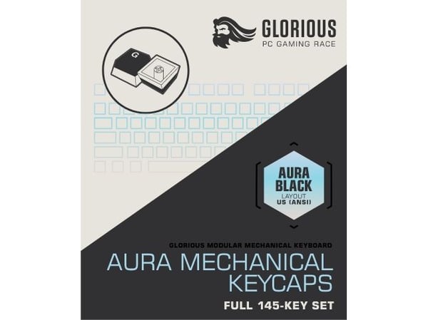 Glorious PC Gaming Race Aura V2, Tastaturtaster, Polybutylentereftalat (PBT), Sort