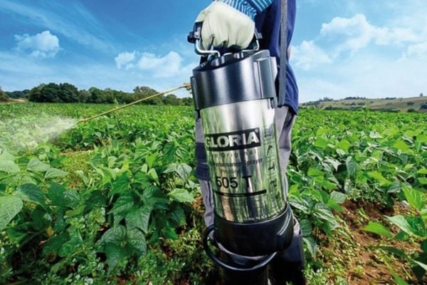 GLORIA 505 T Profiline, Håndbasert sprøytepistol, 5 l, 8 l, Sort, Hvit, Rustfritt stål, Messing