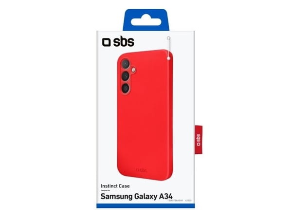 SBS TEINSTSAA34R, Deksel, Samsung, Galaxy A34, 16,8 cm (6.6"), Rød