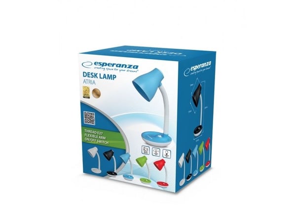 Esperanza ELD114R, Rød, Barnerom, Kontor, E27, 1 ampuller, 12 W, LED