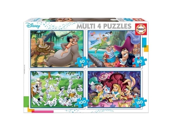 Educa Multi 4 puslespill Disney Classics