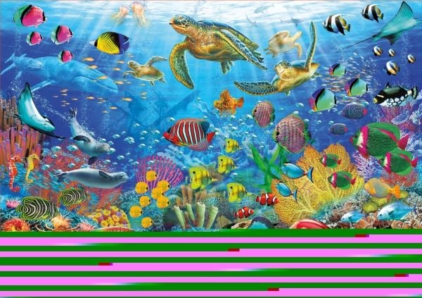 Educa puslespill 1000 stk. Tropical Fantasy Turtles