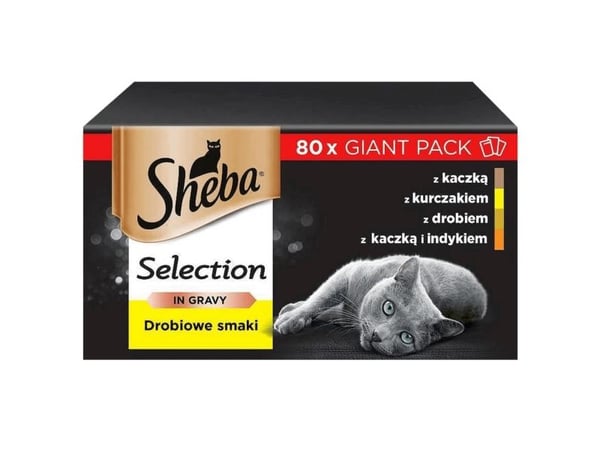 Sheba 4770608257835, Voksen, Kylling, And, Fjærfe,80x85 g