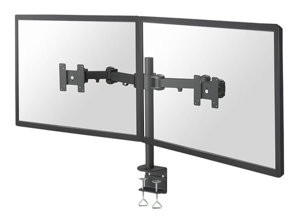 Neomounts FPMA-D960D - Monteringssett - full bevegelse - for 2 LCD-skjermer - svart - skjermstørrelse: 10"-27" - klemmemonterbar, skrivebordsmonterbar