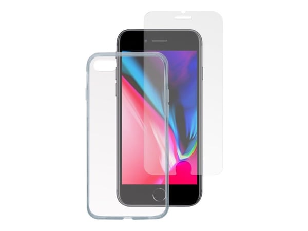 4smarts 360° Starter Set - Beskyttelsesboks baksidedeksel for mobiltelefon - termoplast-polyuretan (TPU), herdet glass - gjennomsiktig - for Apple ...