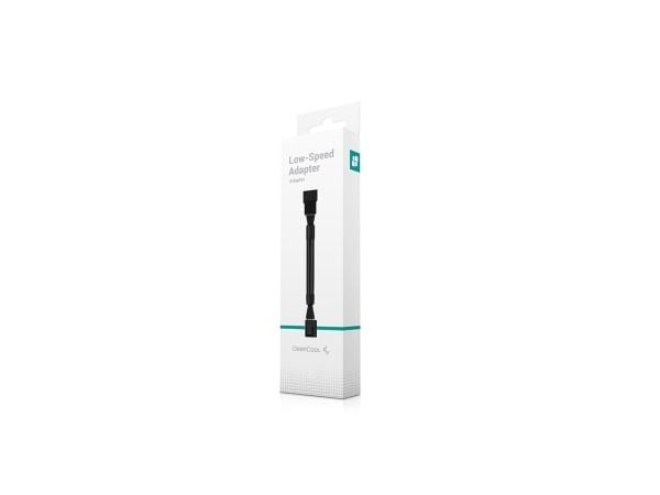 DeepCool Low-Speed Adapter, Virta-adapteri, Musta, 4-pin, 4-pin, 4,5 g, 1 kpl