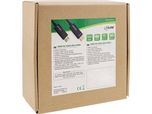 InLine 17970I, 70 m, HDMI Type A (Standard), HDMI Type A (Standard), 3D, 48 Gbit/sek., Lajittelu