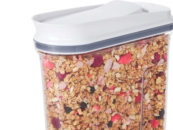OXO 11113900, Universell Container, 2,3 l, Plast, Silikon, Gjennomsiktig, Hvit, Flip-top lokk, Rektangulær