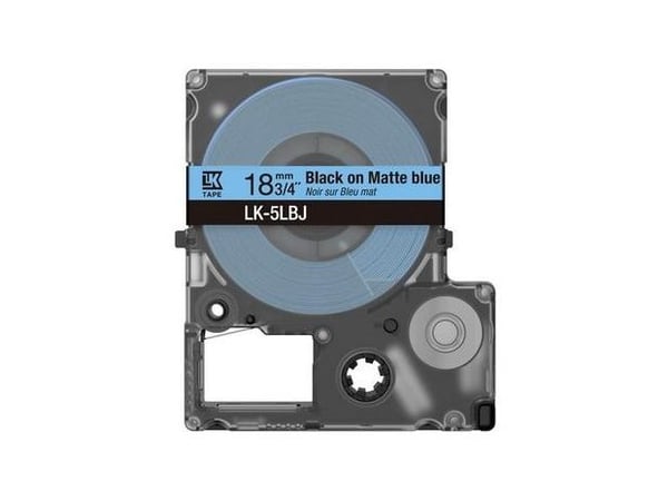 Epson LabelWorks LK-4LBJ - Matt - Blau/Schwarz - Rolle (1,2 cm) ( C53S672080 )