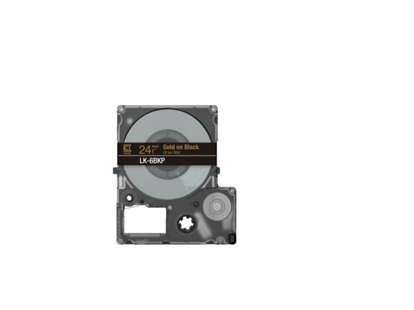 Epson LabelWorks LK-6BKP - Metallic - Schwarz/Gold - Rolle (2,4 cm) ( C53S672096 )
