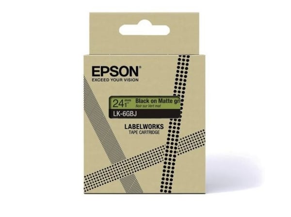 Epson LabelWorks LK-5GBJ - Matt - Schwarz/Grün - Rolle (1,8 cm) ( C53S672078 )