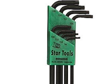 Hylsyavainsarja torx t9-t40 - Bondhus tlx8 8 avainta pidikkeessä