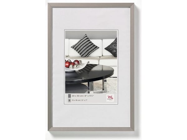Walther AJ342D, Enkel bilderamme, Aluminium, Stål, Matte, Vegg, 29,7 x 42 cm
