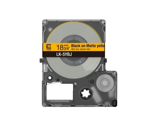 Epson C53S672075, Musta keltaisella, Epson, LabelWorks LW-C410, 1,8 cm