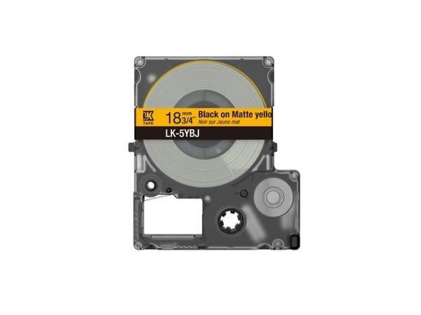 Epson C53S672074, Musta keltaisella, Epson, LabelWorks LW-C410, 1,8 cm