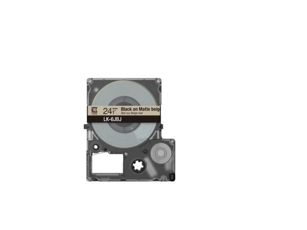 Epson LabelWorks LK-6JBJ - Svart på matt beige - Rull (2,4 cm) 1 kassett(er) merketape