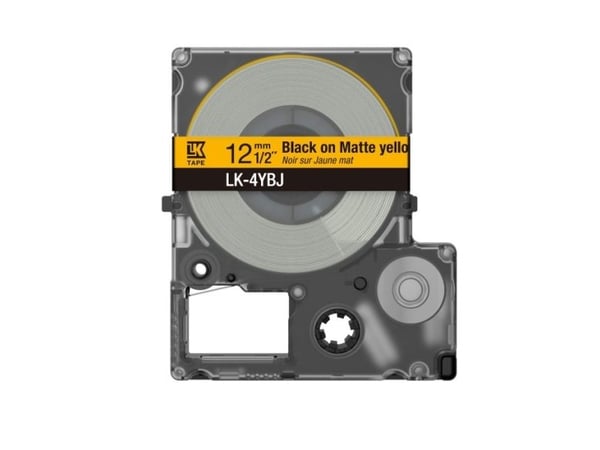 Epson C53S672073, Musta keltaisella, Epson, LK-6RBJ, 1,2 cm