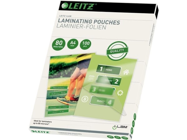 Leitz - Gjennomsiktig, glanset - A4 (210 x 297 mm) lamineringspunger