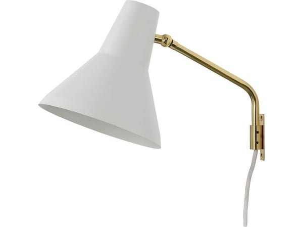 Innolux Carin vegglampe, E27, hvit/messing