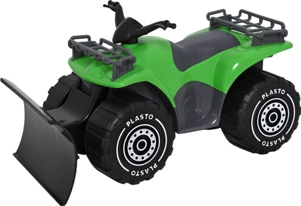 Plasto ATV med plog, 30 cm, grønn