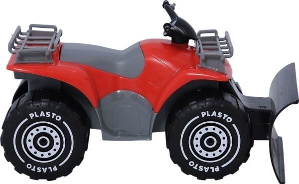Plasto ATV med plog, rød