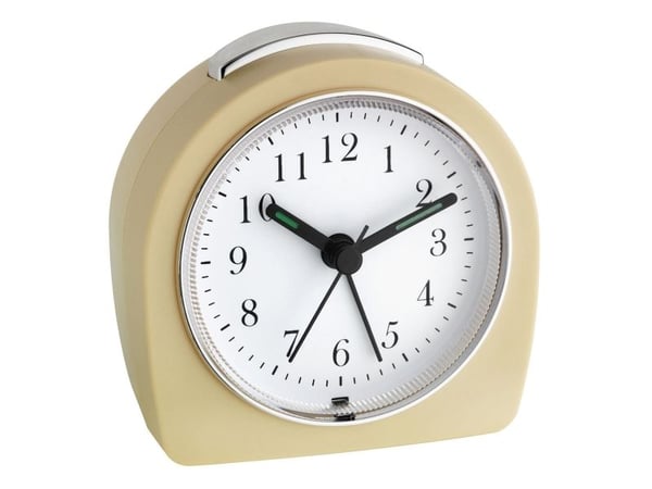TFA-Dostmann Elektronischer Wecker beige, Quartz vekkerklokke, Beige, Plast, Analog, Batteri, AA