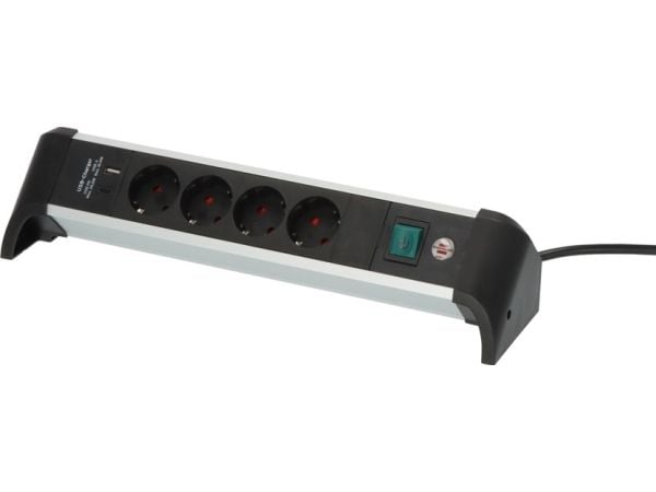 Brennenstuhl Power Strip ALU-Office-Line 4gang 1.8m USB