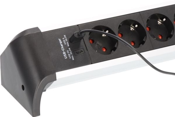 Brennenstuhl Power Strip ALU-Office-Line 4gang 1.8m USB