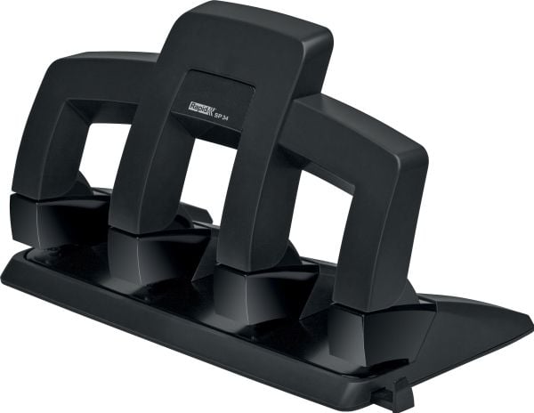 Rapid Supreme SP34 - Hullstanser - 30 ark / 3 mm - 4 hull - ABS-plast, metall - grafittsvart