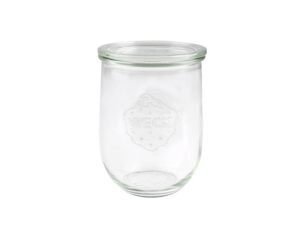 Sylteglas, Rund, Ø 100, højde 147 Glass, transparent, pakke a 6 stk Weck Fødevaregodkendt