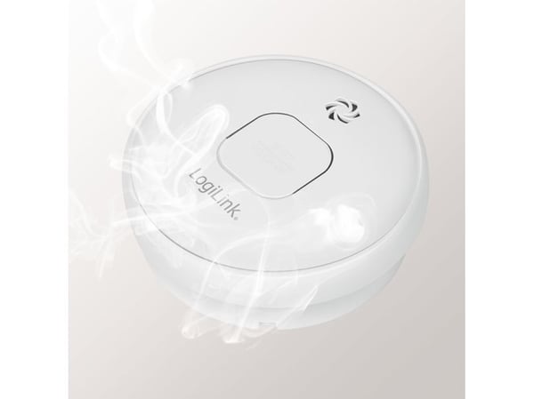 LogiLink SC0016, Optical reflekterende detektor, Trådløs, Hvit, 85 dB, 3 m, Flate-montert